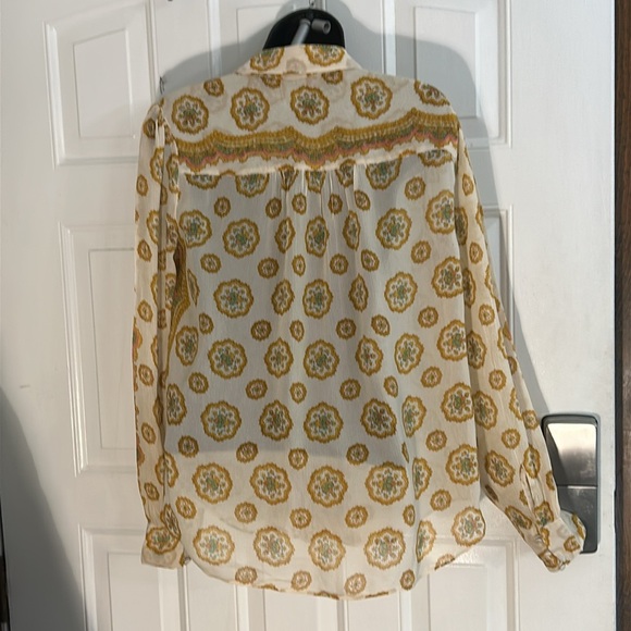 PAIGE …CARAWAY MANDALA 100% SILK BLOUSE …SIZE S - Picture 3 of 15